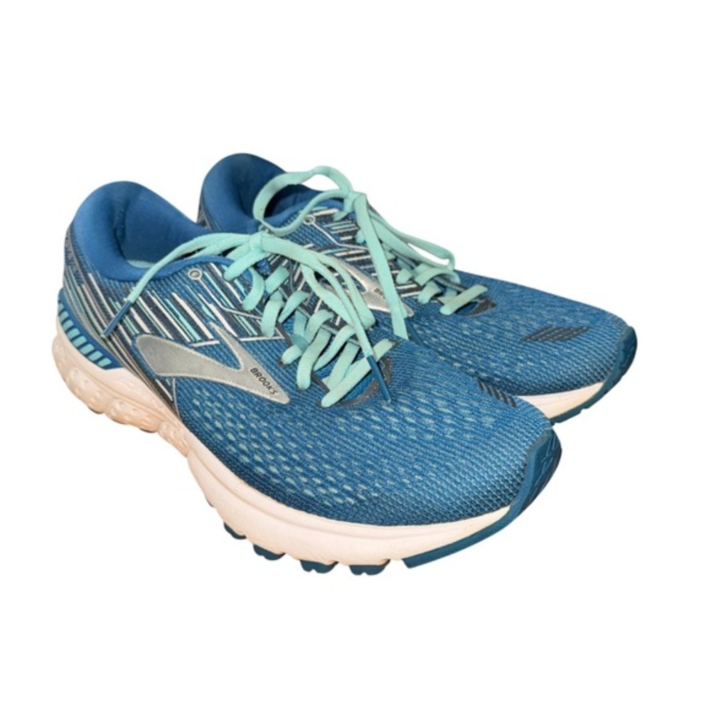 Brooks Adrenaline GTS 19 Womens 9 Pre-Owned Running Shoes Blue Stability Sneaker